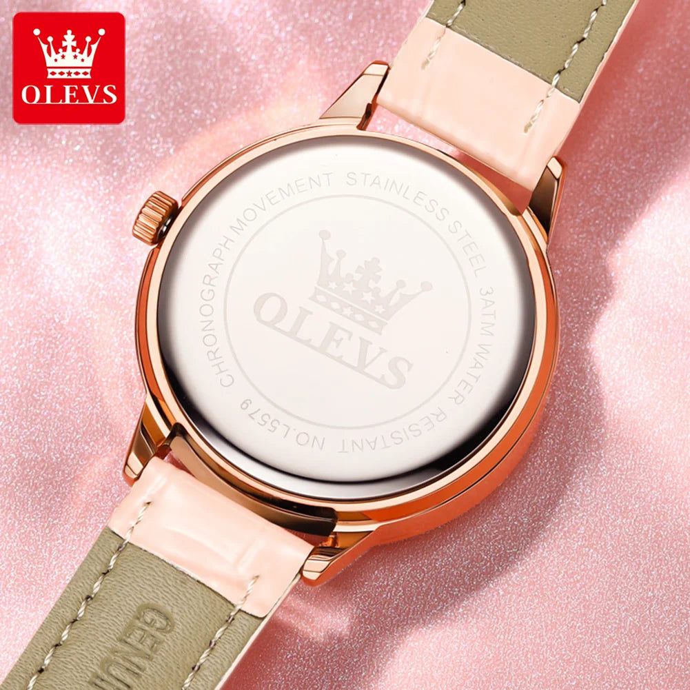 OLEVS A WOMEN'S Quartz Watch with a Rotating Dial 5579