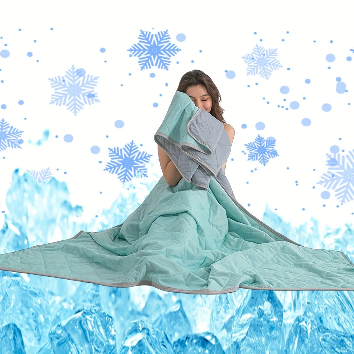 Summer Bed Cooling Blanket Silk Air Conditioner Quilt Is Soft, Breathable, Light, Heat Absorbing, Solid Color Pattern Quilt