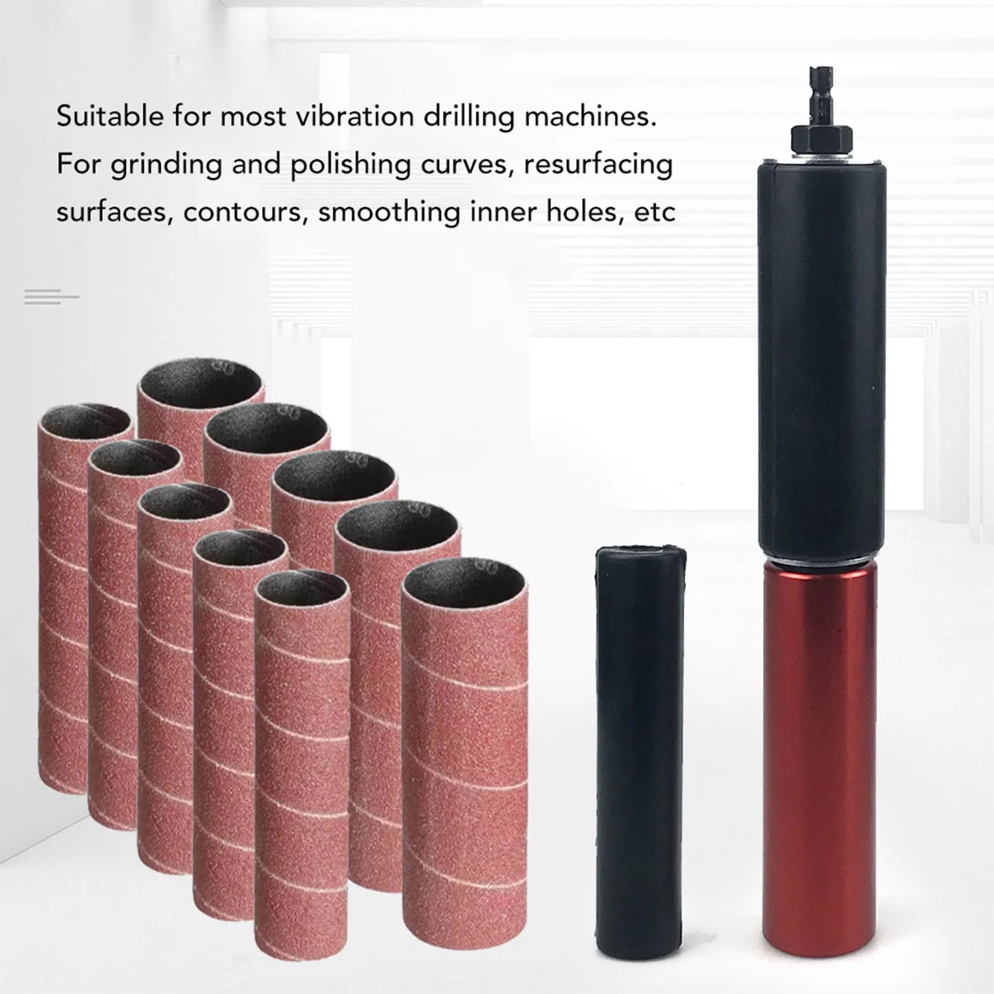 1.5in Spindle Sander Adapter Mandrel Aluminum Alloy Drill Sanding Mandrel Kit for Wood Metal