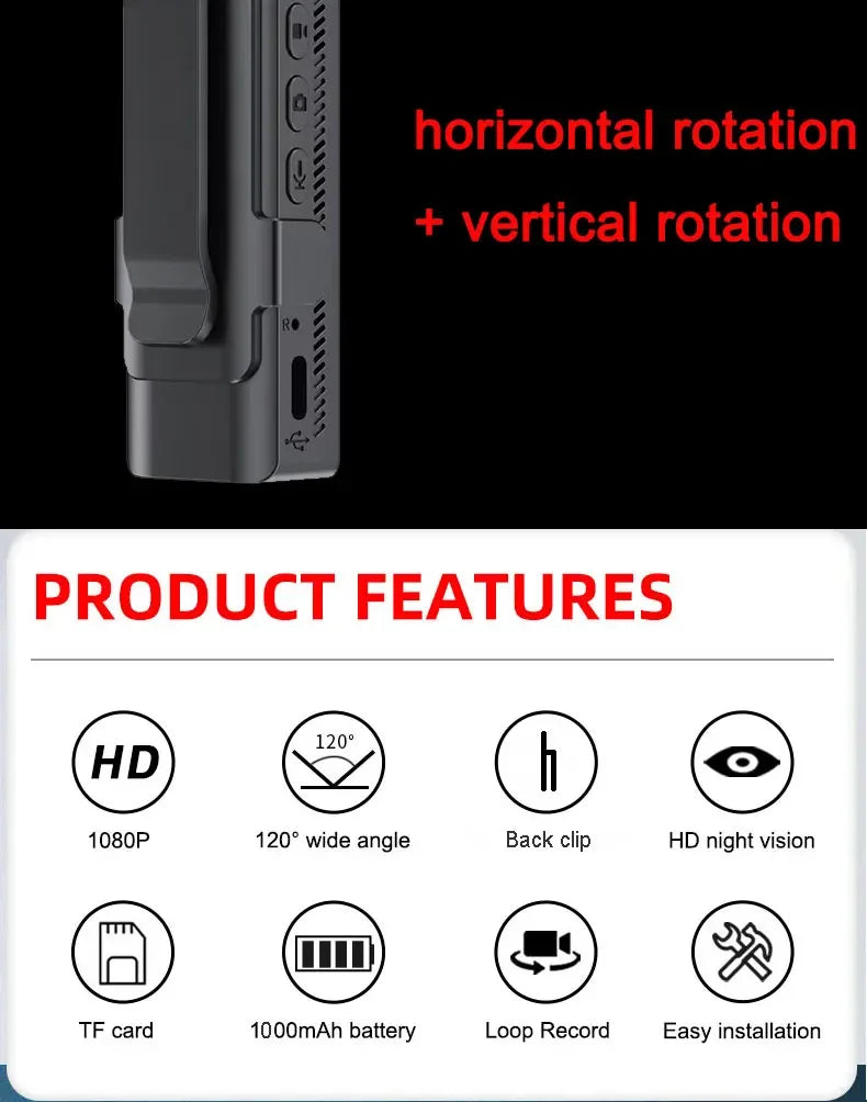 2024 NEW WIth Wifi Hotspot Mini Camera 1080P Portable Digital Video Recorder Body Camera Night Vision DVR Miniature Camcorder