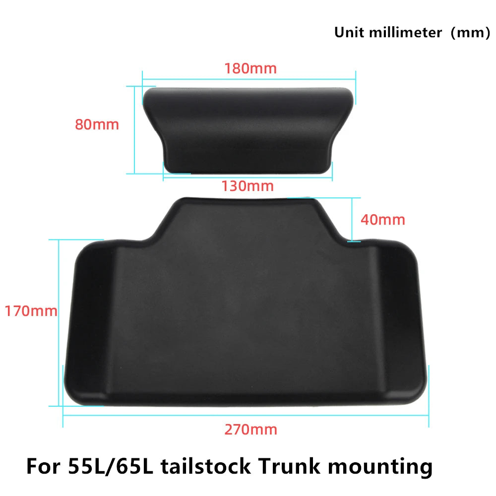 Motorcycle Helmet Box Trunk Small Backrest PU Backrest Cushion Self Skinned Foam Rear Tool Cases Shock Absorber