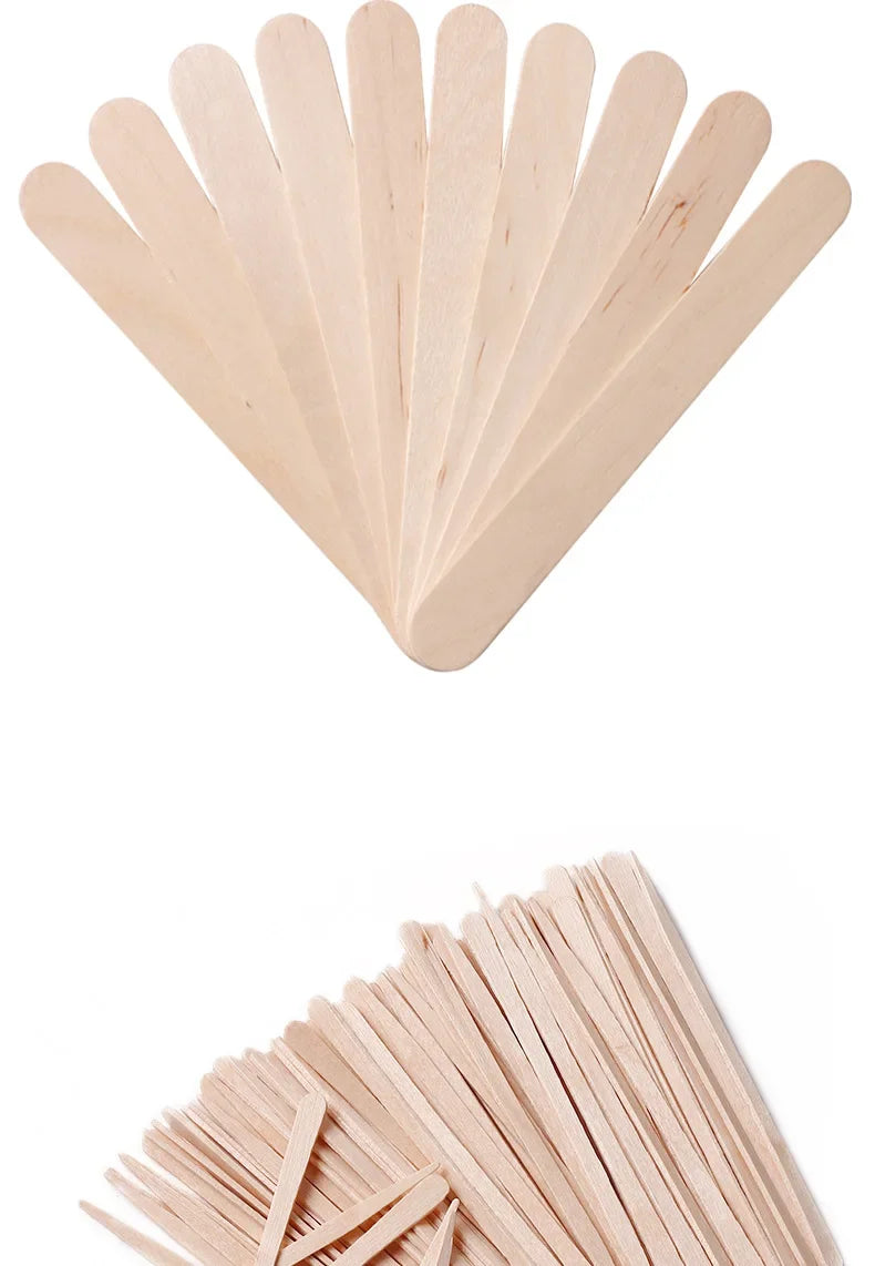 Wooden Waxing Stick Disposable Wax Bean Wiping Wax Tool Disposable Hair Removal Beauty Body Beauty Tool Uñas Nail Charms
