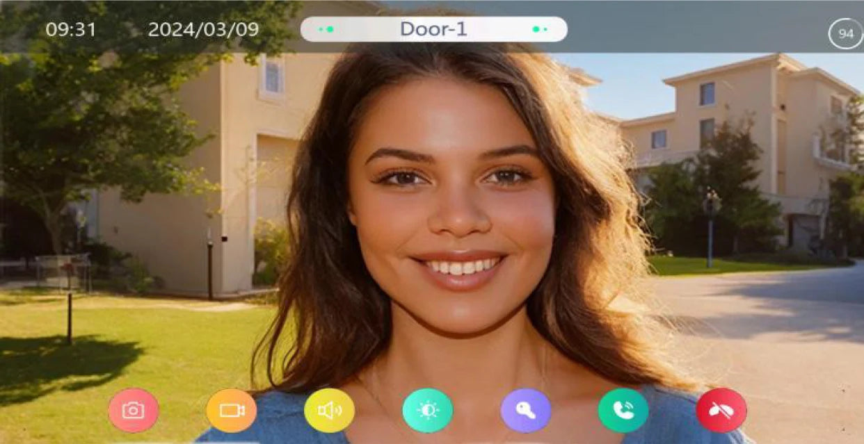 2 Wire Smart Home Tuya Wifi 1080P Video Intercom Video Door Phone 7'' Color Touch Screen Camera Doorbell Door Security System