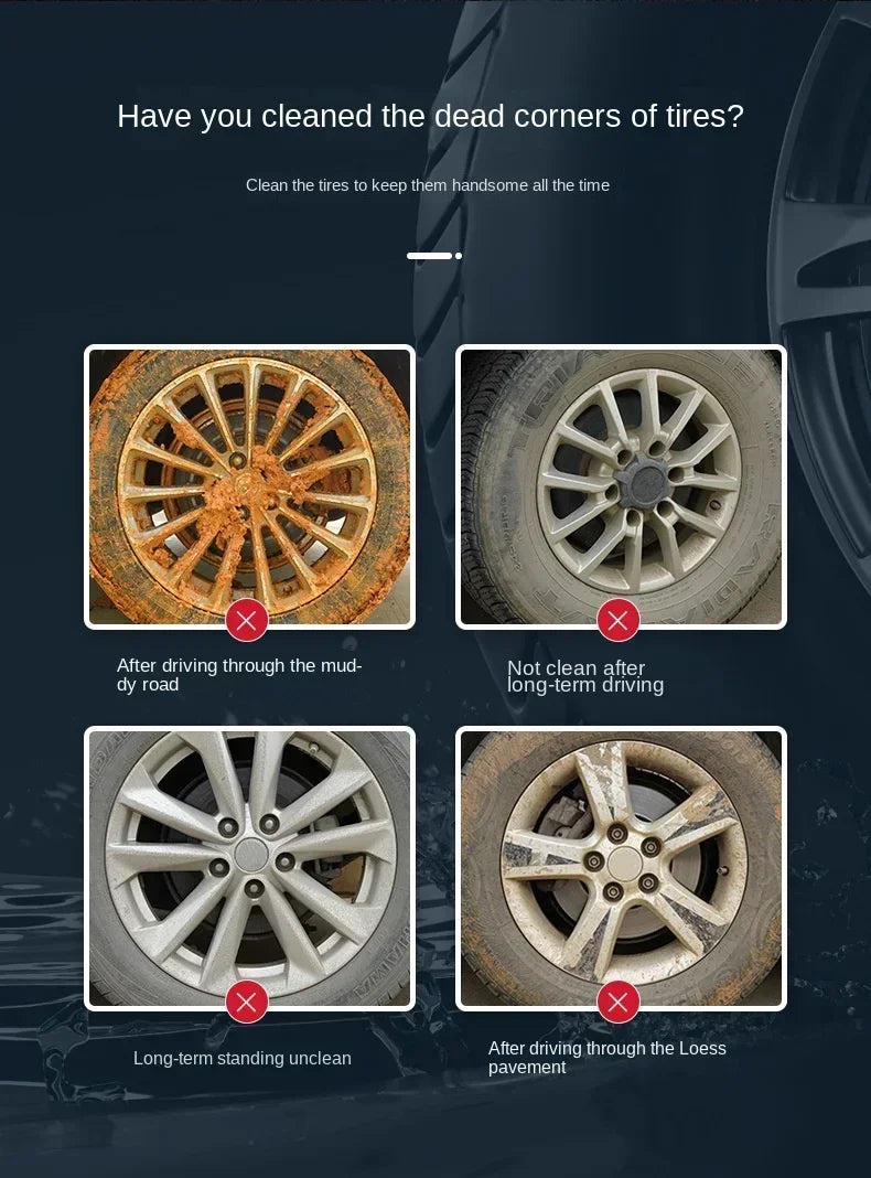 Auto Wheel Detailing Brush Bendable Wheel Woolies for Car Rim Tire Washing Easily Clean Hard-To-Reach Areas Car Cleaning Tools