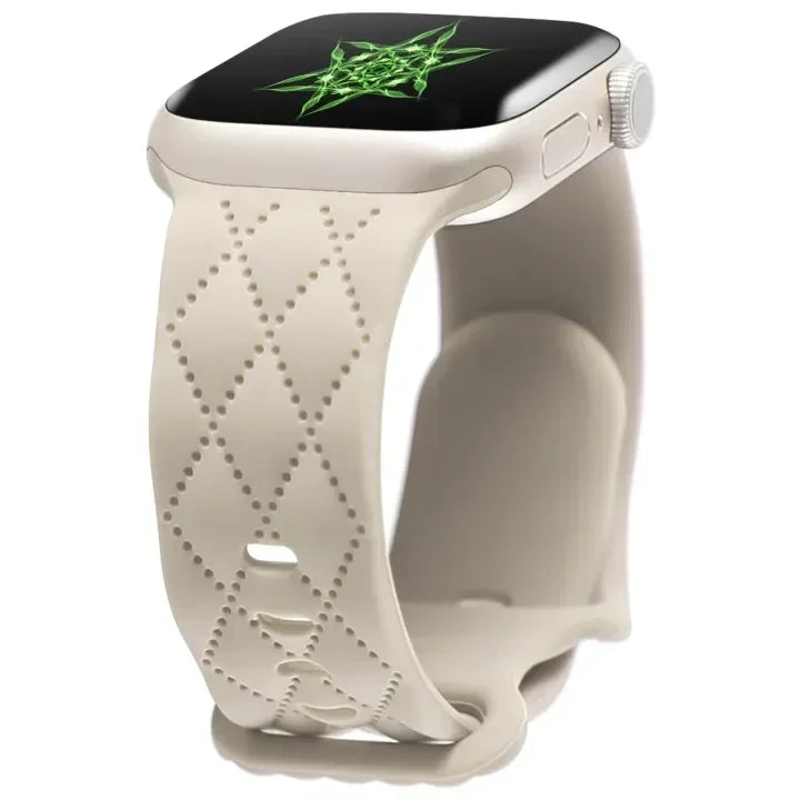 Engraved Silicone strap For Apple Watch Band 42mm 44mm 45mm 41mm 49mm 40mm bracelet correa iwatch Series 8 9 SE 7 6 5 4 3 Ultra