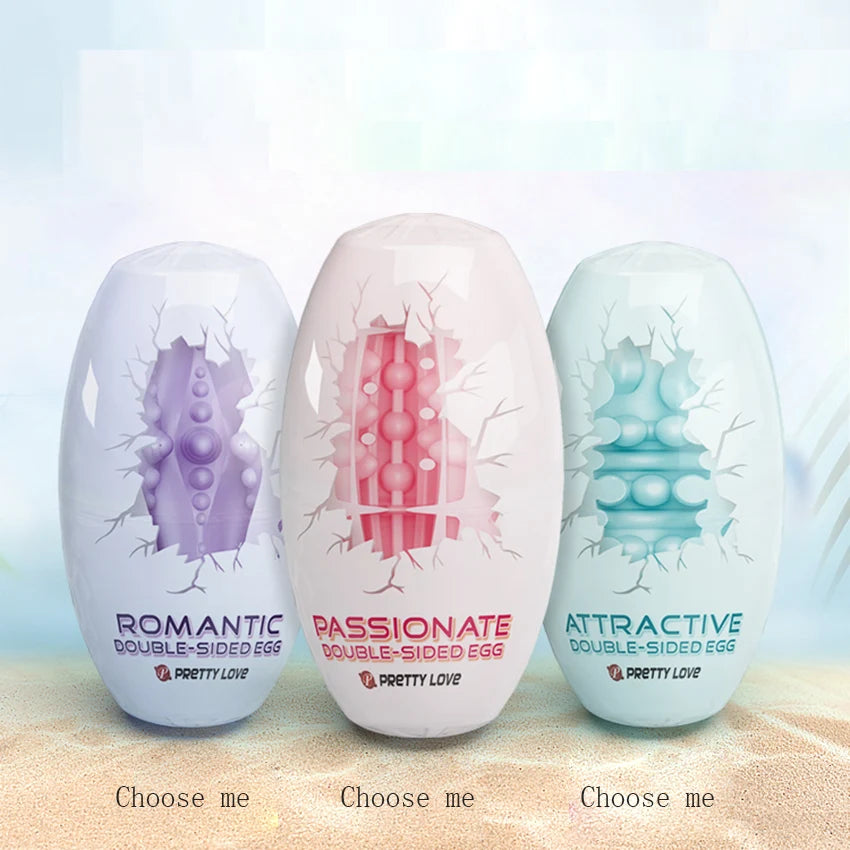 Male Masturbator Egg Erotic Toy for Adultl Silicone Penis Exercise Masturbation Cup Sex Toys for Men Protable Blowjob Sex Shop