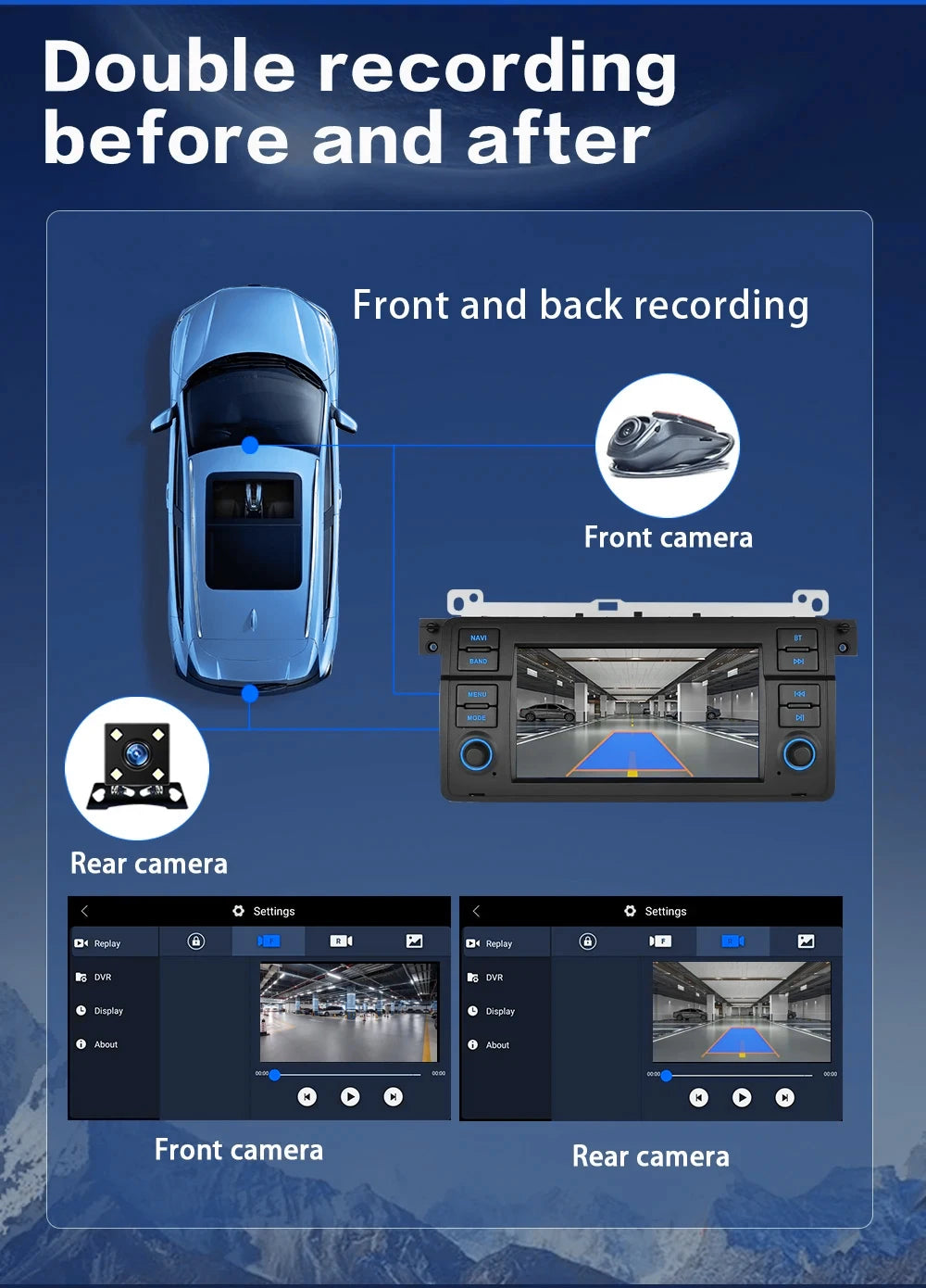 Junuse Car Multimedia Player For 3 Series BMW E46 M3 318/320/325/330/335 1998-2005 7" Android 13 GPS Radio CarPlay Navigation