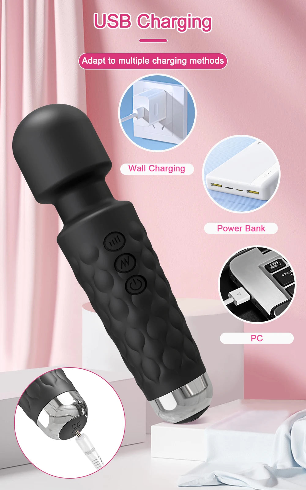 20 Speeds Vibrator Sex Toys for Woman Dildo Magic Wand Anal Clitoris Stimulator Wireless Vibrator Female Masturbator Sexy Toys