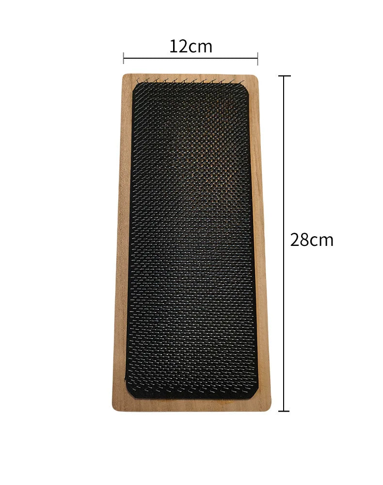 28X12CM Wooden Drawing Mat Hair Holder Hair Hackle For Wig Making use Drawing Card with curved needle