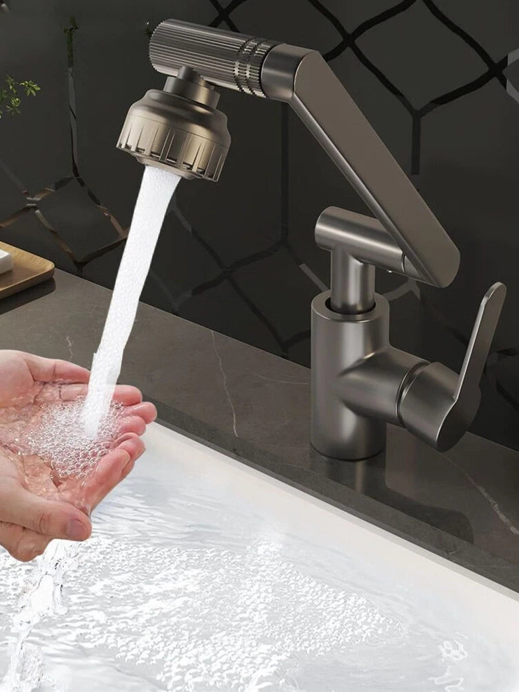 1080° Swivel Kitchen Sink Faucet Bathroom Sink Faucet Basin Faucet Multifunction Cold and Hot Water Tap