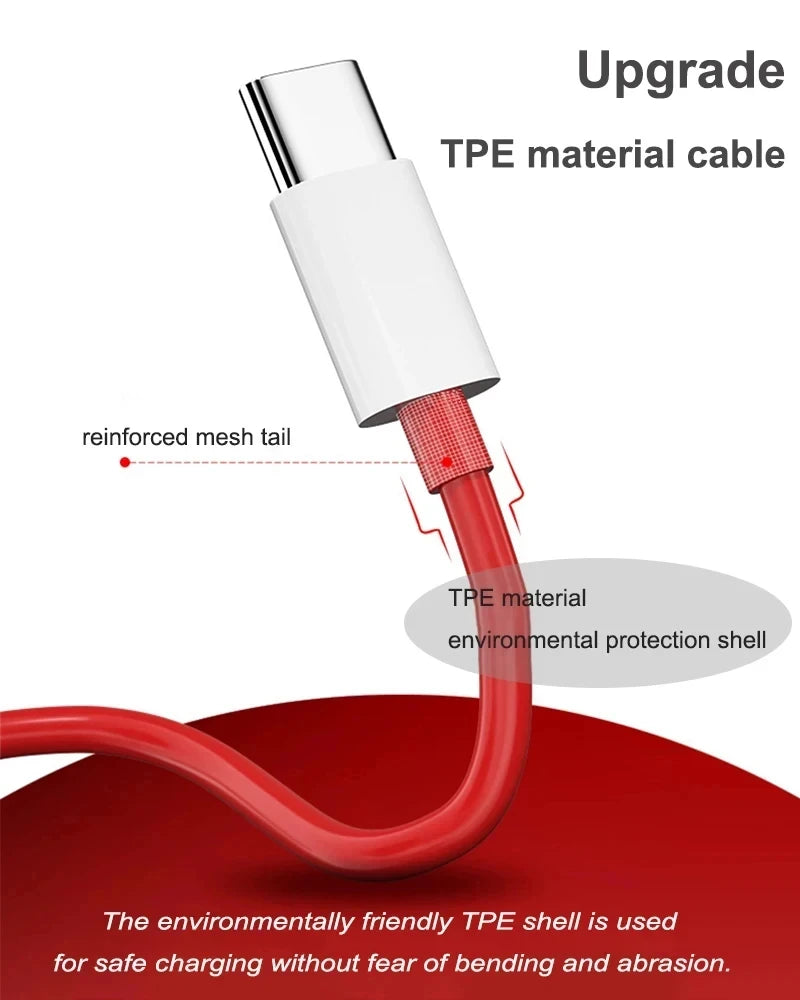 PD 65W For Oneplus USB Type C to Type C Super Fast Charging Data Cable For 13 12 11 10 Pro 9 10T 9R 8T 8 7 5A Quick Charger Wire