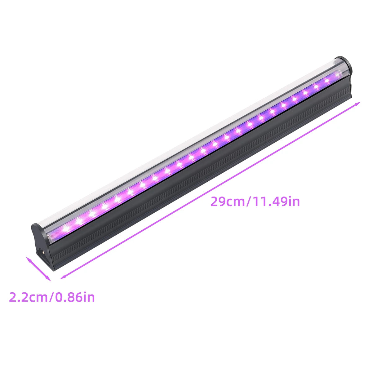 LED Black Light 6W 395nm T5 UV Blacklight Bar for Fluorescent Tapestry Poster Body Paint Glow Halloween Decor Xmas Party