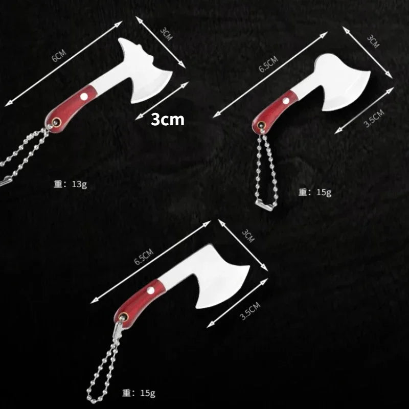 EDC Mini Axe Knife Cutting Tool Gift Keychain Pendant Portable Kitchen Knife Demolition Express Pocket Gift Collection Pendant