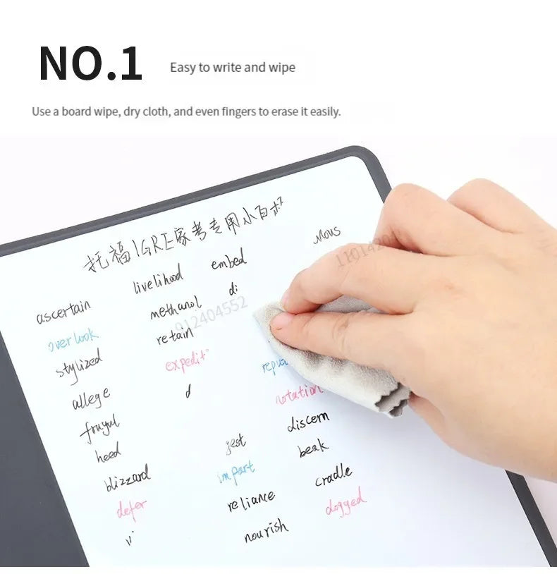 8pcs Erasable Whiteboard Pen 0.5mm Fine Point Black/Blue/Red Ink Blackboard Marker School Office Art Writing Stationery