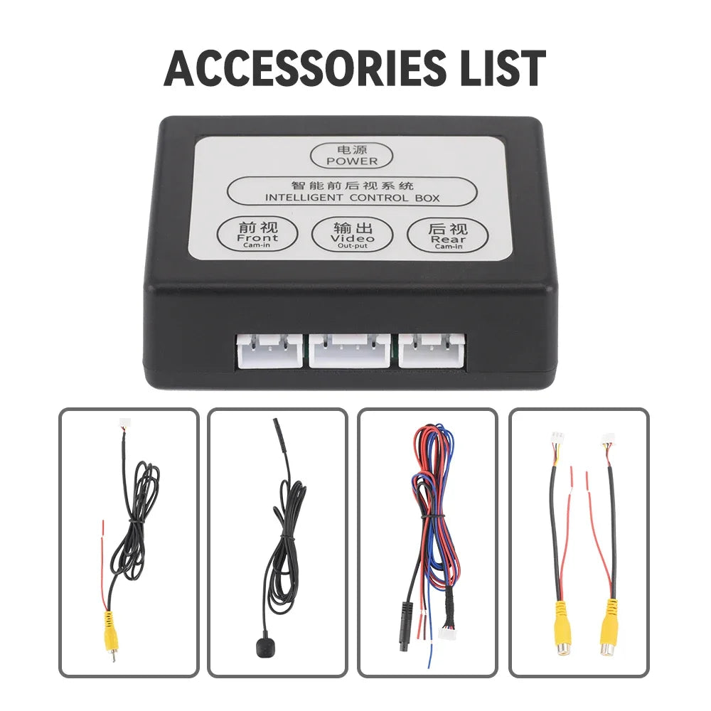 KTYDKP Car Parking Camera Video Channel Converter for Monitor Front And Rear View Two-Way Control Box With Manual Switch