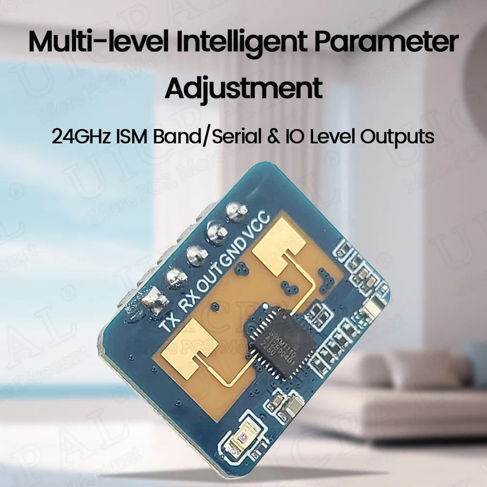 LD2410C 24GHz Human Presence Sensor FMCW Wave Radar Induction Module Body Heartbeat Detection Sensors High Accuracy