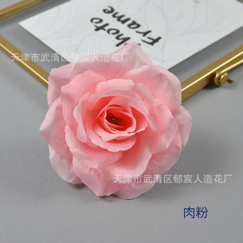 10pcs 10cm Artificial Roses Flower Heads DIY Wedding Home Decoration Party Festival Supplies Fake Flowers