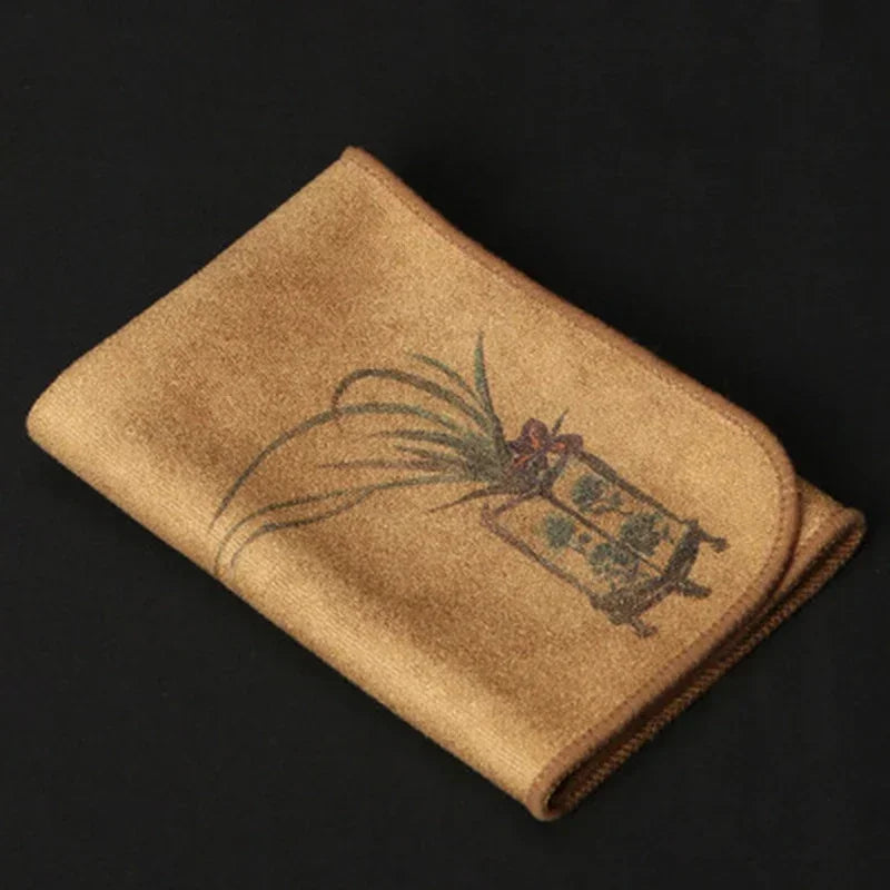 Painted Tea Towel Absorbent Rag Thickened Table Cleaning Tea Cloth Cotton Household Kitchen Cleaning Cloth Dish Cleaning Towels