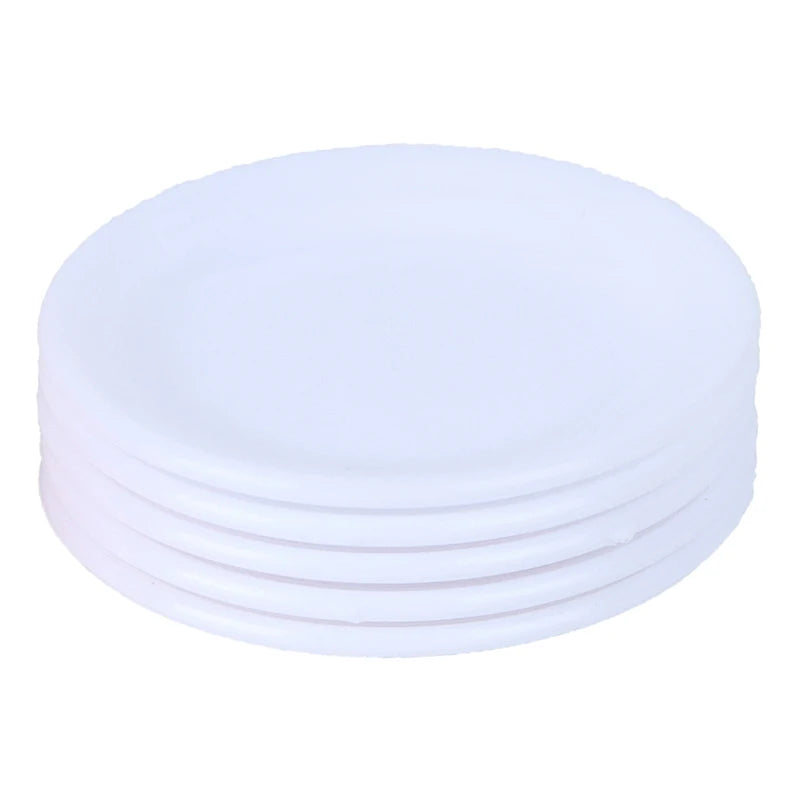 5pcs 1:12 Dollhouse Miniatures Dishes Plate Pretend Play Kitchen Accessories Toy