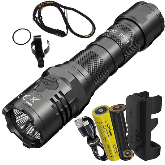 NITECORE P20ix Powerful Tactical LED Flashlight 4000Lumens Rechargeable Torch Light with 21700 Battery for Self-defense Camping