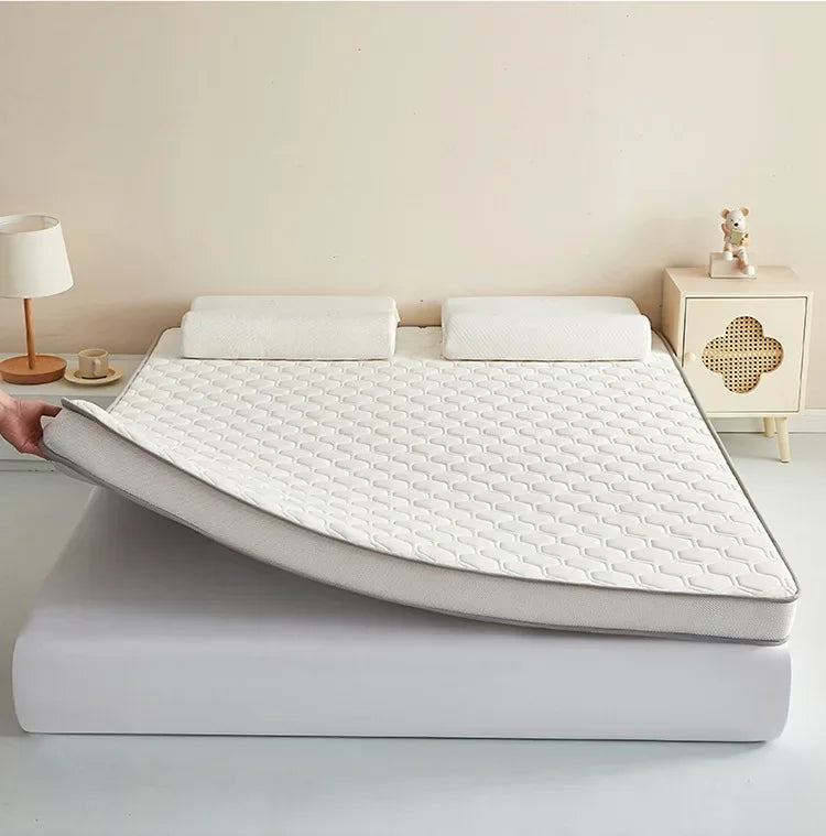 Breathable Antibacterial Cushion Mattress Toppers, Soft Fiber Bed Mattress, Comfortable Mattress, Quilt Mats Toppers Memory Foam