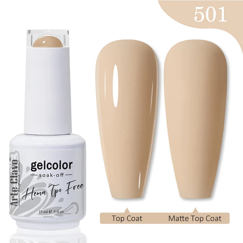 Arte Clavo HEMA TPO FREE Gel Nail Polish Jelly 15ml LED Nail Gel Hybrid Varnish Matt Top Base Coat Nail Art Gellak Primer