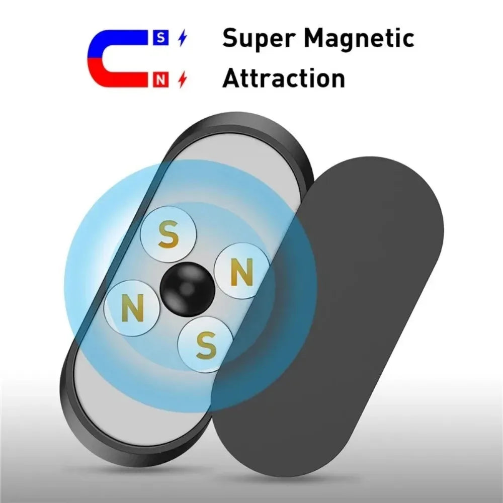 New Magnetic Car Phone Holder 360° Rotation Mini Strip Shape Stand for Huawei Metal Strong Magnet GPS Car Mount for IPhone