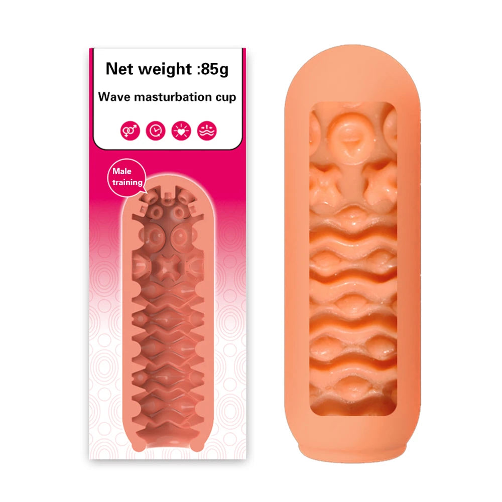 Male Masturbator Cup Sex Toy for Men Soft TPE Cock Training Sex Shop Glans Trainer Penis Sleeve Delay Exercise Adult Products
