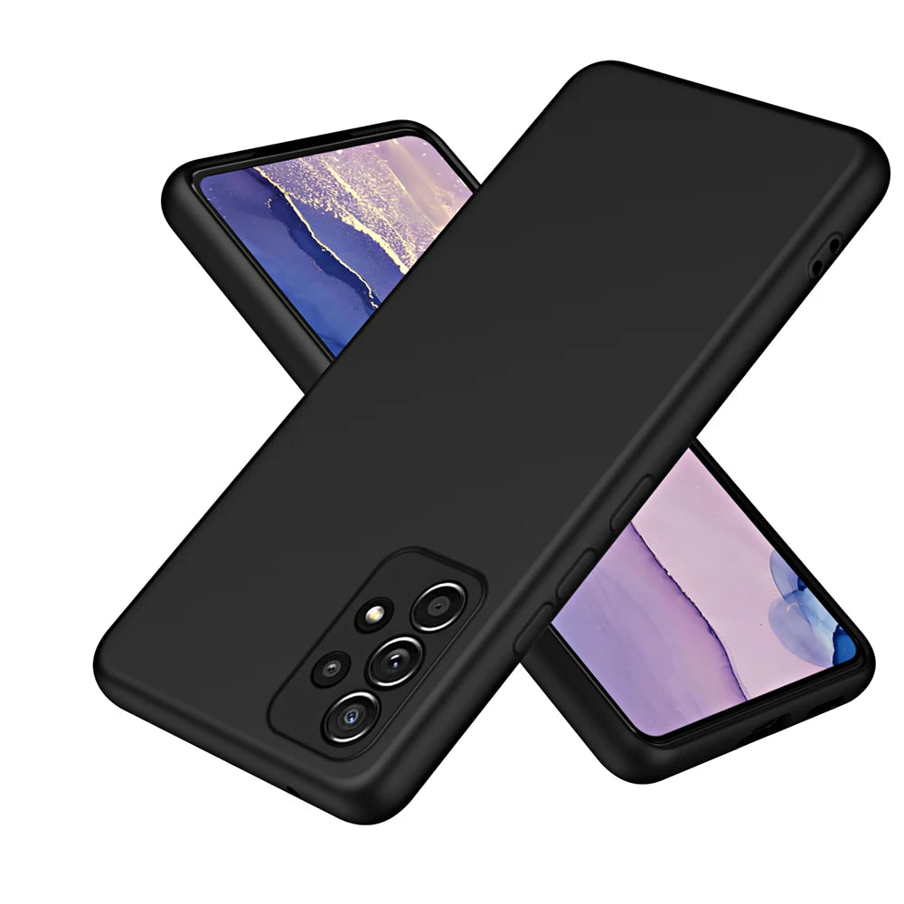 Original Liquid Silicone Phone Case For Samsung Galaxy A52 A52S 4G 5G Soft Back Cover Camera Protector Coque Bumper