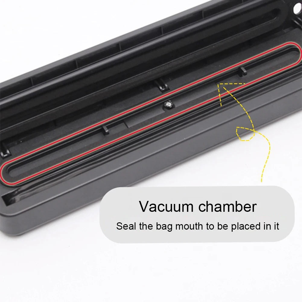 220V/110V Vacuum Sealer Packaging Machine with Free 10pcs Vacuum Bags Household Black Food Vacuum Sealer
