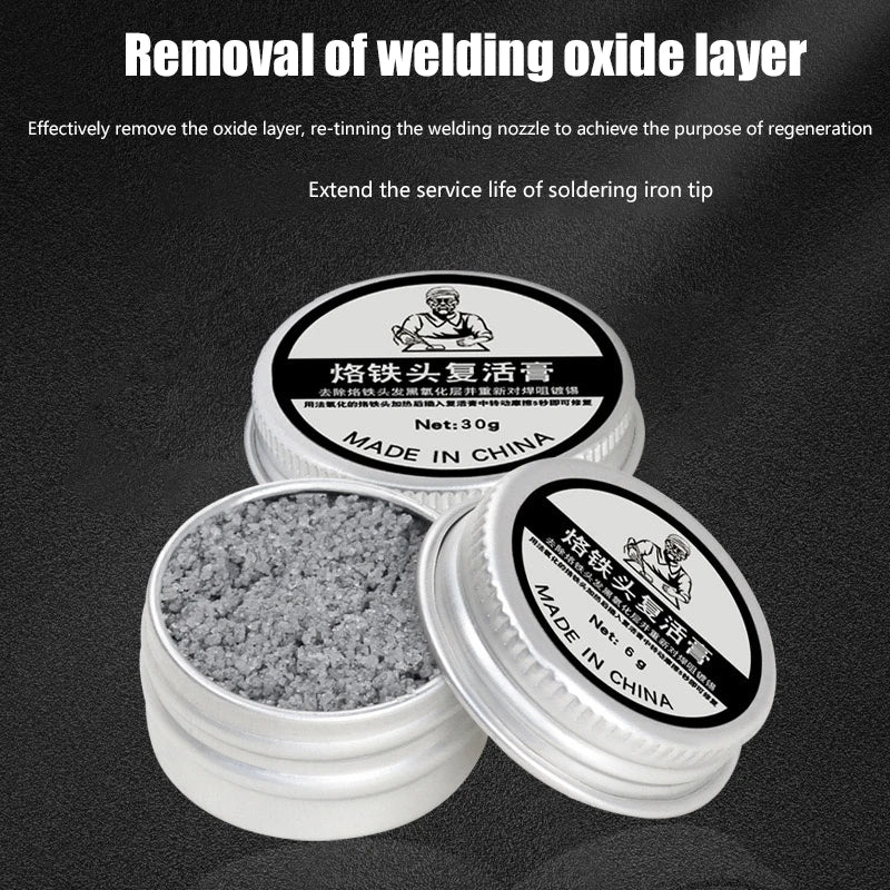 6-30g Soldering Iron Tip Cleaning Paste Soldering Iron Tip Tinner Activator Tip Cleaner Remover BGA Refresher Repair Tools