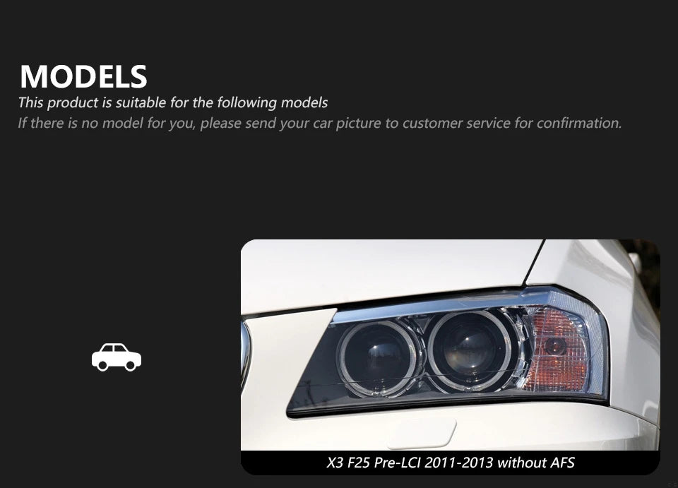 Headlight For BMW X3 F25 LED Headlights 2010-2013 Head Lamp Car Styling DRL Signal Projector Lens Auto Accessories Lights