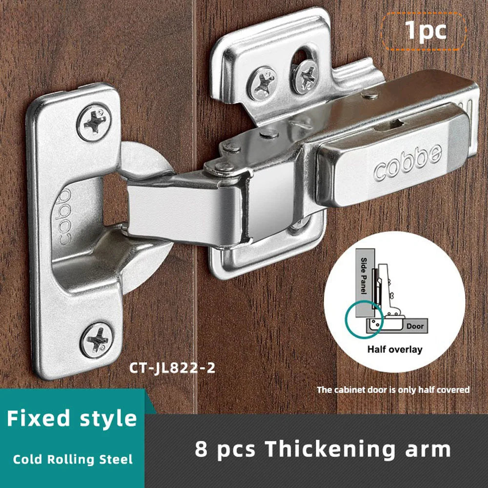 1pc Furniture Cabinet Hinge Cold Roll Steel Door Hydraulic Hinges Damper Buffer Soft Close For Kitchen Furniture Hardware
