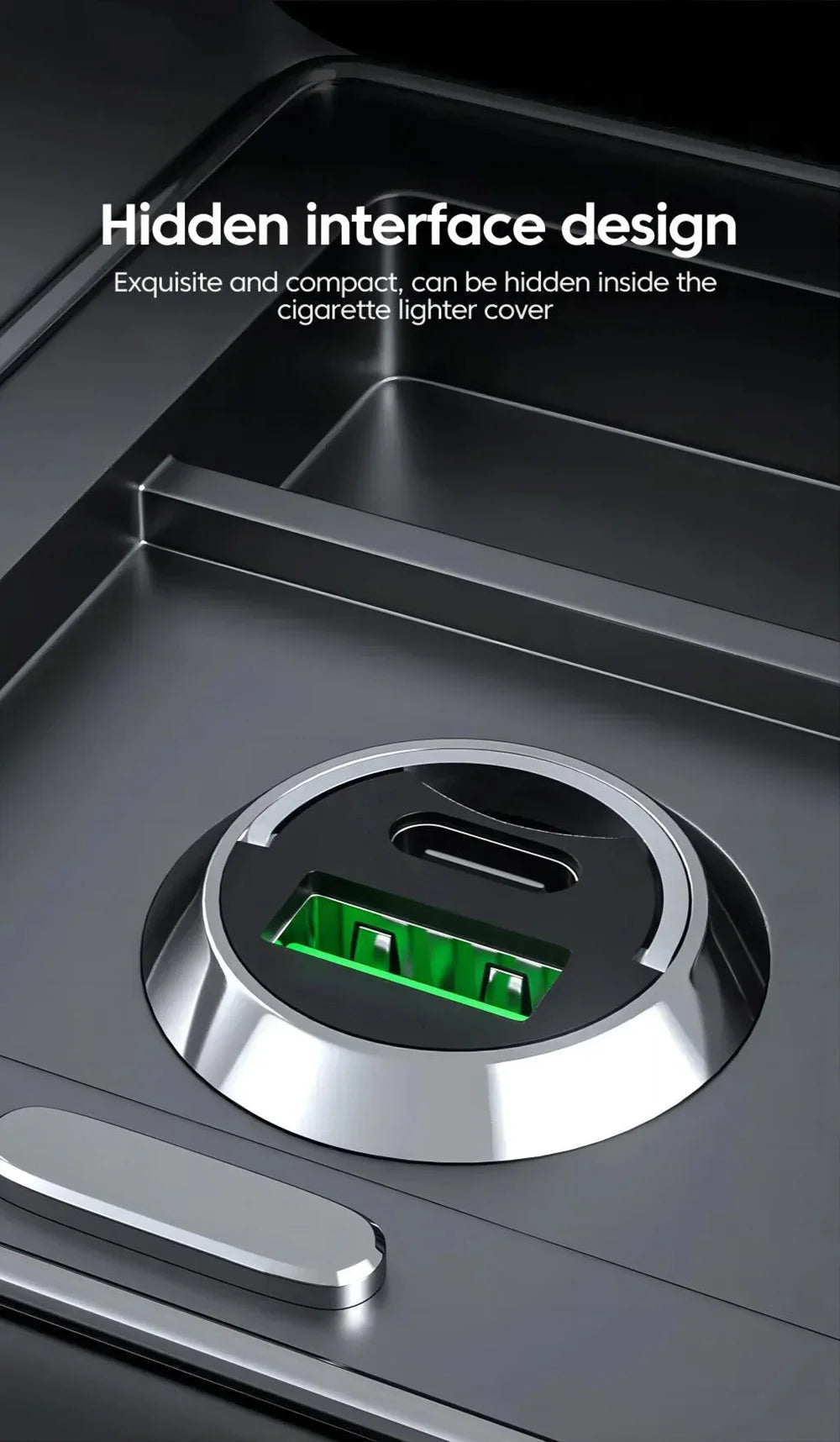 Mini PD QC Pull Ring Fast Charging Car Charger USB C Car Phone Charger Adapter For iPhone 13 12 Xiaomi Samsung Huawei