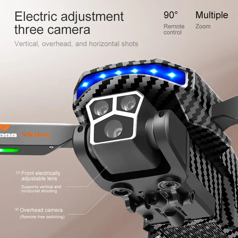 D9 DRONE 8K Professional 4K Three Cameras Brushless No GPS Obstacle Avoidance Optical Flow Position RC Quadcopter Gifts Toys