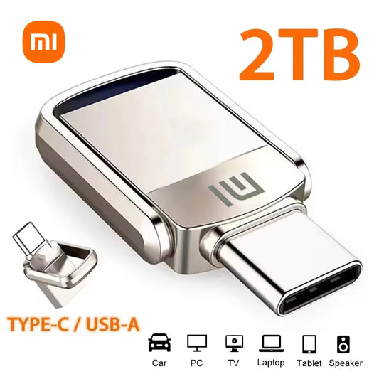 Xiaomi USB 2TB OTG Metal USB 3.0 Pen Drive Key 2TB 1TB Type C High Speed Pendrive Mini Flash Drive Memory Stick Waterproof ps4