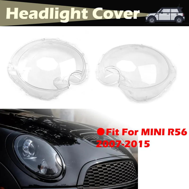 Headlight Clean Lens Cover Lampshade Shell Fit For MINI R56 2007-2015 Cooper S Car Accessories Replacement 1305630537 1305630538