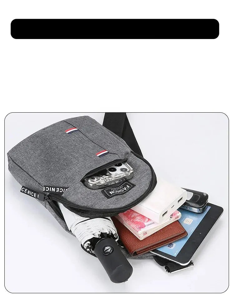 New Men Shoulder Bags Chest Bag Multifuncional Crossbody Bags Travel Sling Bag Men's Chest Bag Cross Body Chest Bag for Men Bag