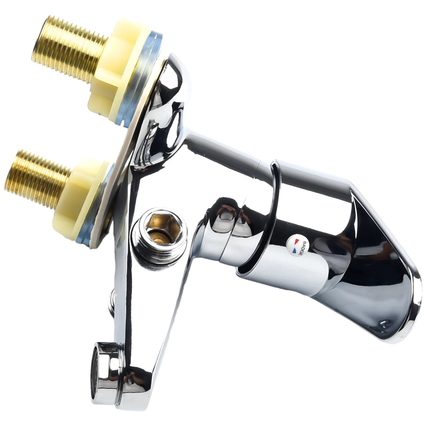 Bathroom Faucet Double-Hole Basin Hot And Cold Basin Tap Mixer Faucet 2 Ways With Copper Ceramic Spool Sink Mixer Tap