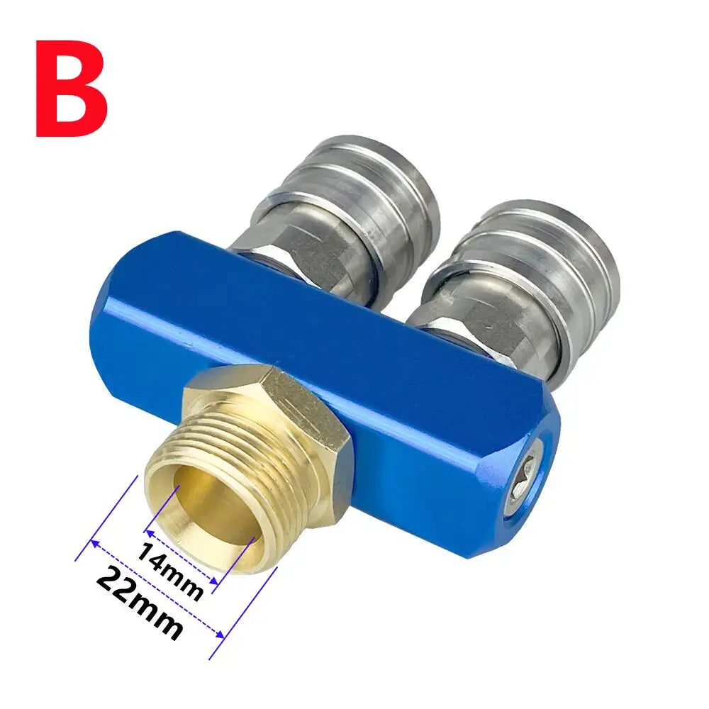 Pressure Washer Dual Nozzle Quick Connectors 1/4 inch Double Sprayer Tips