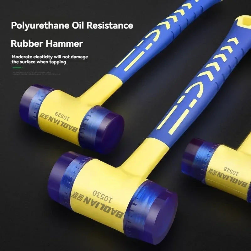 1 Double Headed Installation Hammer, 25mm To 45mm Rubber Hammer With Rubber Handle, Detachable Insulated Installation Hammer