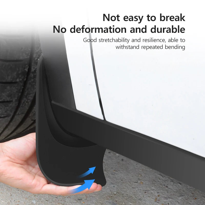 NovaAcc Fender Mud Flaps for Tesla Model Y 2017 to 2024 Model 3 2021 to 2023 2024 Highland Flexible Mud Guards for Tesla