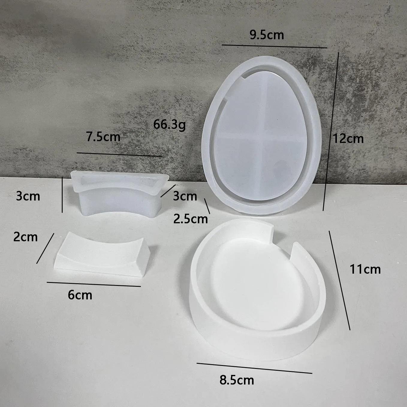 Easter Rabbit Egg Splicing silicone mold Concrete Cement Gypsum Plaster Molds Bunny Hollow Heart Flower Decoration Craft