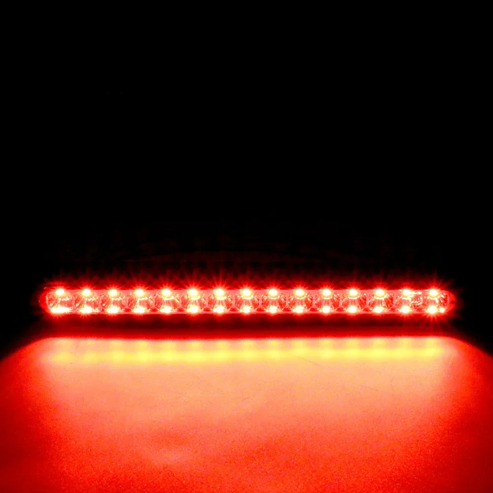 12V Taillights Car Brake Lights Turn Signal Lamp 15 LED Strips Rear Windscreen Side Stop Warning Parking Automotive Accessories