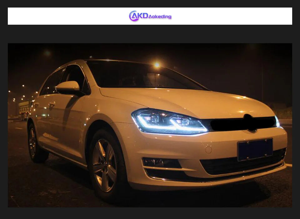 Auto Parts For VW Golf 7 MK7 GTI Headlights 2013-2017 Upgrade golf 7.5 styling LED DRL Dual Projector Car Accesorios Modified