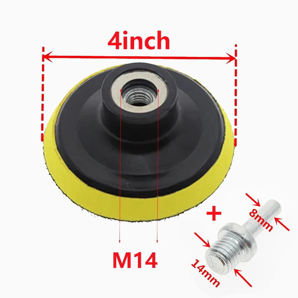 3/4/5/6/7inch M10 M14 Backing Pad Sanding Holder Disc Hook and Loop Polishing Backer Plate Drill Rod for Polisher Grinding Tool