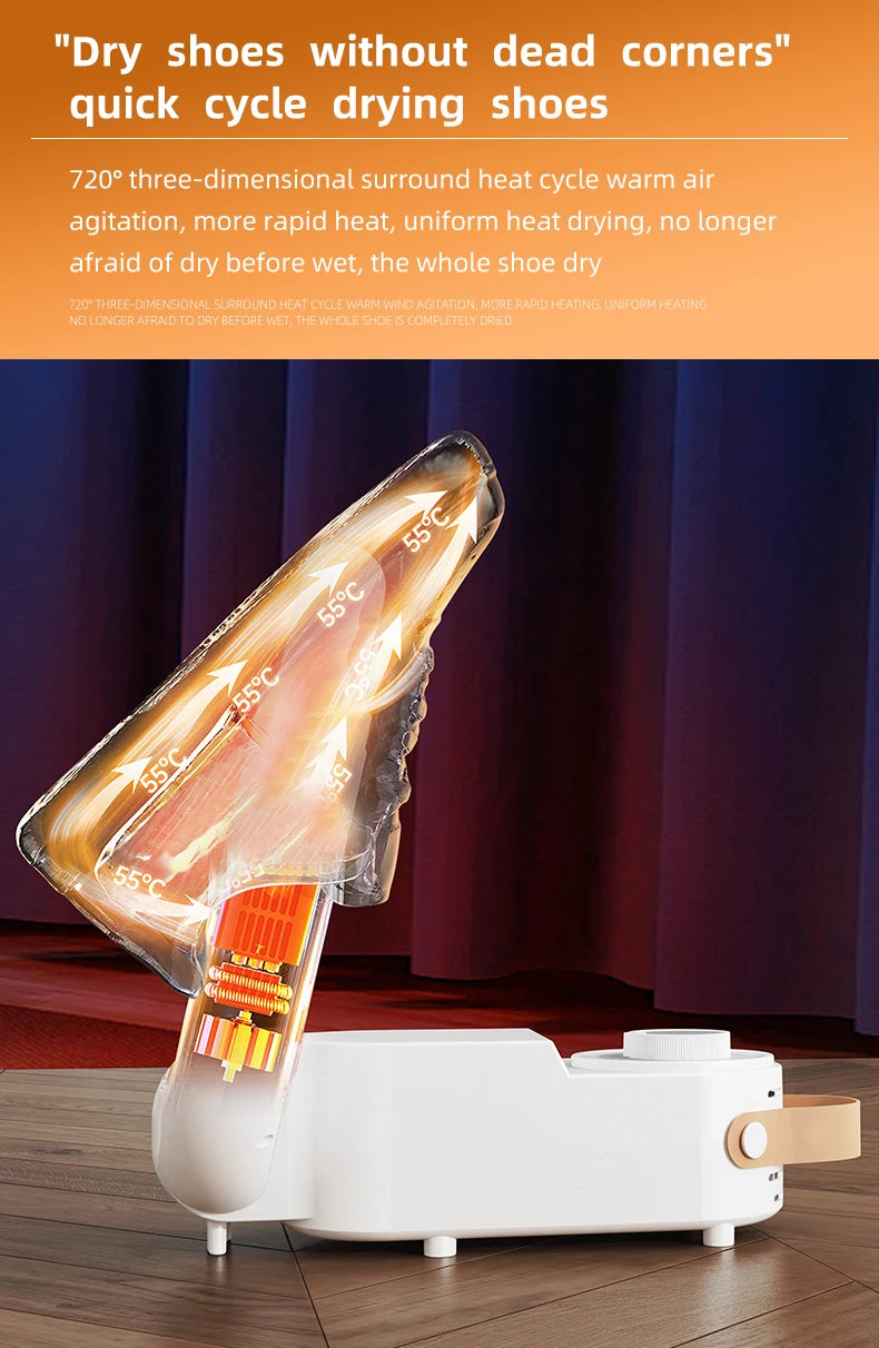 Q1 Intelligent Timer Shoe Dryer Adjustable Dryer Quick Drying Deodorizing Sterilizing Shoe Dryer Household Shoe Warmer Heater