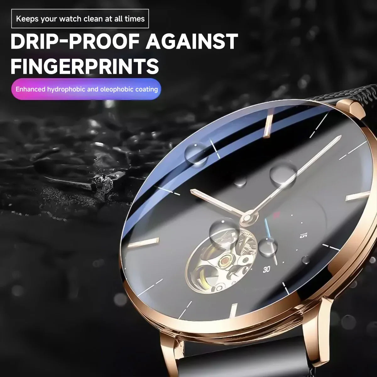 26-46mm Universal Tempered Glass Smartwatch Screen Protector Protective Film 28mm 30mm 32mm 38mm 40mm 41mm 42mm Diameter 2-5PCS