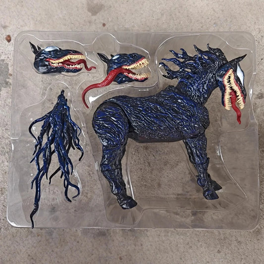 New Venom Horse Action Figure Joint Movable Toys Change Face Statue Model Doll Collectible Decorate For Kids Toy Gift