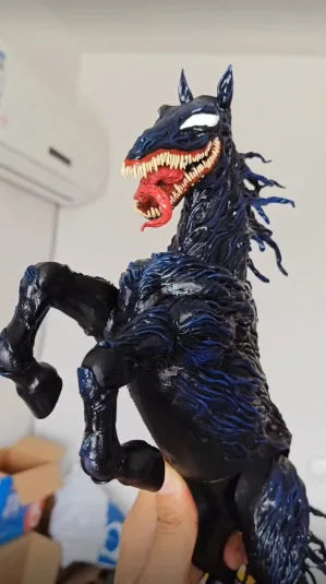 New Venom Horse Action Figure Joint Movable Toys Change Face Statue Model Doll Collectible Decorate For Kids Toy Gift